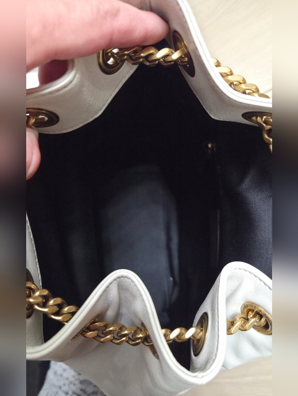 Authentic Saint Laurent Joe Quilted Lambskin Leather Backpack Gold Hardware - Picture 4 of 11